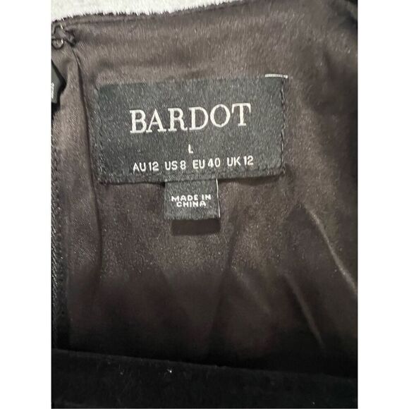 Bardot Women's Black Audrina Velvet Mini Dress Size Large NWOT - Picture 6 of 12